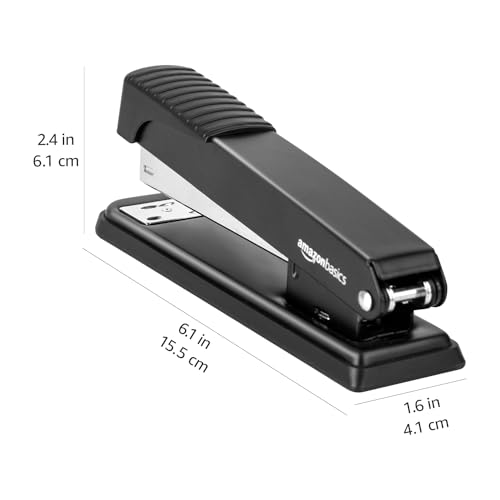 Modern Basics Full-Strip Metal Office Desktop Stapler, 20 Sheet Capacity, Non-Slip, Essentials